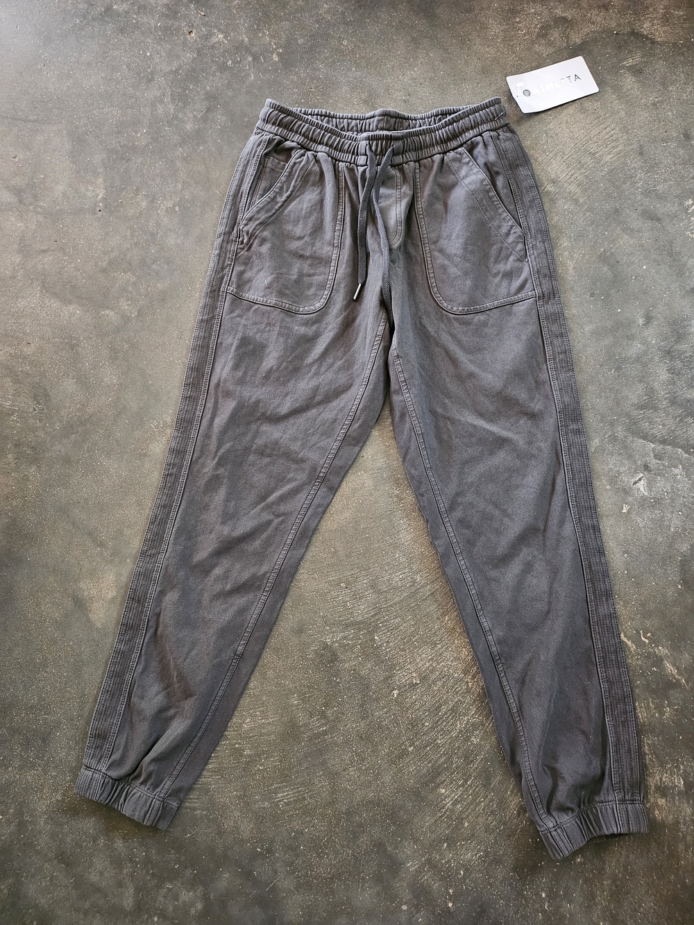 New W Tag Athleta Farallon Grey Drawstring Jogger Pants Size 2